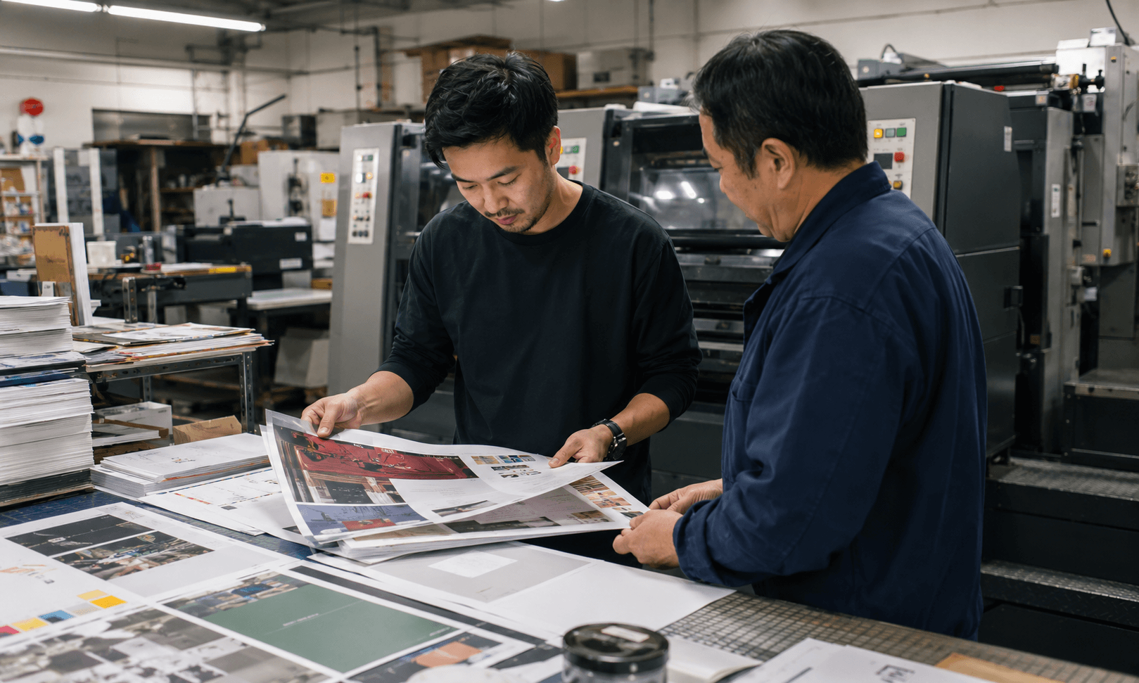 Printed brochure, poster, and business card system.
